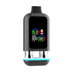 CBD vape pen battery with color display and cartridges